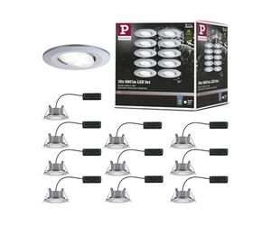 Juego EBL Calla de Paulmann, IP65, redondo y orientable, 10 x 6 W, 4000 K, cromo mate