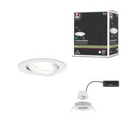 Juego EBL Nova Coin de Paulmann, 2,8 W, 4000 K, blanco mate | Luminaria empotrable de 505 lm, orientable, vida útil de hasta 50 000 h, IP23, montaje en techo