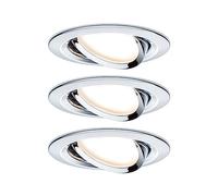 Juego EBL Nova Plus Coin de Paulmann, regulable, redondo, 3x6 W, 2700 K, cromado
