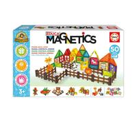 Educa - Magnetics Parck Zoo | Juego Educativo de construcción 3D magnético con 50 Piezas para niños. Incluye 4 Animales y 8 Tarjetas. Construye Figuras geométricas. A Partir de 3 años (20270)