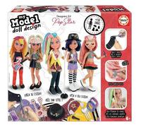 Educa - My Model Doll Design Pop Star. Muñeca articulada para Crear más de 150 increíbles Looks Distintos, Corta la Tela y vístela con Las numerosas Telas y Accesorios incluidos (19203)
