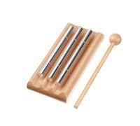 Juego Educativo 3 Años Campanas de mano para el aula Campanas de meditación Herramientas de gestión del aula Instrumento de campanas con mazo para meditación Yoga Oración Escuela de (Beige, 17.5X9CM)