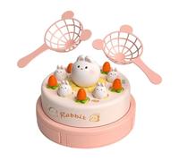 Juego Educativo Conejo Eléctrico con Plato Giratorio y Atrapa Zanahorias - Juguete Musical Interactivo para Niños Niñas | Juego de Mesa Infantil para Cumpleaños Aula Viaje Exterior