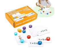 Juego educativo de 30 cartas, juego de aprendizaje de matemáticas interactivas, actividades de desarrollo cognitivo interactivo, tarjetas de suma y resta | Manipulación matemática para niños en edad