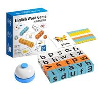 Juego educativo de coincidencia de palabras en inglés, entrenamiento de reconocimiento de letras, de aprendizaje tipo bloque, herramienta educativa para jóvenes, fortalece la memoria, estimula