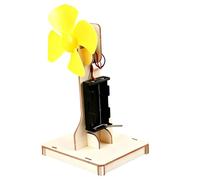 Juego educativo de construcción de abanico de madera para niños, explora la electricidad y la mecánica a través del ensamblaje STEM Física Aprendizaje de Física de madera Ciencias