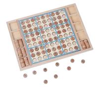 Juego educativo de números, tablero de escritorio de madera, 12 x 12 pulgadas con dificultad de varios niveles, juguete de aprendizaje interactivo, juego de contar con desafío de habilidades, juegos d