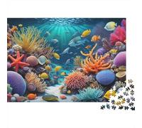 Juego Educativo de Vida Marina, Mundo Submarino, Divertido y Muy difícil de completar. Ideal para Entretenimiento Familiar. 1000 Piezas (75 x 50 cm).