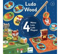 Juego educativo Ludo Wood 4 Juegos - Djeco - indyaeduocio