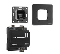 Juego ekey xLine FP para empotrar, marco de cristal en negro