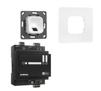 Juego ekey xLine FP para empotrar, marco de plástico en blanco
