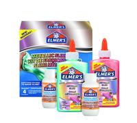 Elmer’s Kit Slime Metálico, incluido pegamento de PVA metalizado, con activador líquido mágico, 4 unidades