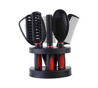 Juego ergonómico de espejo y peine con reflejos claros y cerdas suaves, herramienta de aseo de moda, accesorios para el cabello para mujer, transparente para peinar