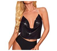 Juego Erotico para Pareja Pezoneras Sexy Mujer Top De Lentejuelas con De Tirantes Metálicos Sexy A La para Mujer Disfraz Talla Grande Lenceria Femenina Sexi