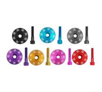 Juego Espaciadores para dirección 28.6mm MTB Ruta Juego Espaciadores | Aleación aluminio ligera, ajuste snug 28.6mm, estabilidad mejora, tornillos para m6 para acero inox(pink)