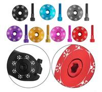 Juego Espaciadores para dirección 28.6mm MTB Ruta Juego Espaciadores | Aleación aluminio ligera, ajuste snug 28.6mm, estabilidad mejora, tornillos para m6 para acero inox(silver)