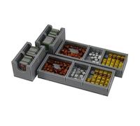 Juego espacial plegado inserta el kit de fichas organizador de juegos de expansi