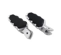 Juego Estriberas para Ducati para Hypermotard 821 para Multistrada para MTS 950 1260 1200 Reposapiés Delantero De Motocicleta Pedales Reposapiés De Motocicleta(Silver with Cover)