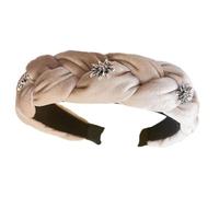 Juego familiar, diademas de tela trenzada, diseño de rosario alto, accesorios para el cabello no irritantes para adultos y diadema trenzada cambiable