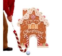 Juego Familiar Navideño de Interior,Detalle de Fiesta con Temática de Pan de Jengibre | Set De Juego De Golf Decorativo para Exhibición En Mesa - para Niños Y Niñas Navidad Hogar Viajes Escuelas