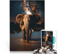 Juego Familiar para aliviar el estrés: desafío difícil Elefante en la Noche Rompecabezas para Adolescentes 1000 Piezas 26x38cm Mejorar la Memoria