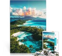 Juego Familiar para aliviar el estrés: desafío difícil Vista de una Isla Tropical Rompecabezas para Adolescentes 1000 Piezas 38x52cm Ideas de Regalos