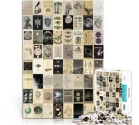 Juego Familiar para y Póster de Mosaico de Arte Retro Puzzles de 1000 Piezas para Adolescentes 50x75cm Adecuado para decoración de Escritorio. para Mayores de 14 años