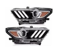 Juego Faros Delanteros Para Ford Para Mustang GT 2015 2016 2017 Conjunto Faros Delanteros Luces Diurnas Xenón Para Automóvil Señales Giro Dinámicas Faro Principal Delantero(Left rudder,European versio