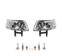 Juego Faros Delanteros Para VW Transporter T5 Izq Der + Bombillas + LWR + Tapa