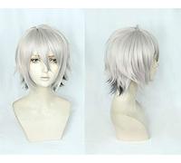 Juego Fate/Grand Order FGO Kadoc Zemlupus Short Fluffy Layered Synthetic Cosplay Silver Hair Wig Nuevo tipo