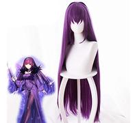Juego Fate Grand Order Pelucas de Cosplay Scathach Cosplay Peluca Sintética Resistente al Calor Cabello Fiesta de Carnaval de Halloween Mujeres Peluca de Cosplay
