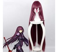 Juego Fate Grand Order Pelucas de Cosplay Scathach Cosplay Peluca Sintética Resistente al Calor Cabello Fiesta de Carnaval de Halloween Mujeres Peluca de Cosplay