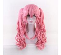 Juego Fate Grand Order Tamamo Cat Pelucas de Cosplay TAMAMO NINE Rosa Peluca de pelo sintético Juego de roles Peluca con cola de caballo C
