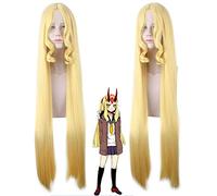 Juego Fgo Fate Grand Order Cosplay Pelucas Ibaraki Douji Wig 100Cm Amarillo Pelo Sintético Halloween Cosplay Ibaraki Wig + Wig Cap Fate Grand Order Wig Pl-232