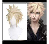 Juego Final FantasyVII FF7 Pelucas de Cosplay Cloud Strife Peluca de Cosplay Peluca Sintética Resistente al Calor Pelo Peluca Recta Amarilla