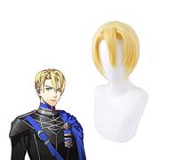 Juego Fire Emblem ThreeHouses Cosplay Pelucas Dimitri The Protector Peluca Cosplay Peluca sintética resistente al calor Anime Pelos amarillos Caliente