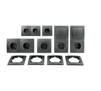 Juego FLAIR "Standard Starter", 20 piezas, antracita, conexión de abrazadera