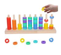 Juego Formas Madera - Apilable Sensorial Coordinación Mano Vista Lógica, Estimulación Cognitiva Aprender Jugando Construcción Creativa, Diseño Resistente | for Infantes Jóvenes Fiesta Cumpleaños