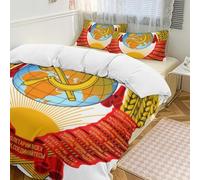 Juego Funda Nórdica Socialismo Soviético Bandera Nacional Patriótica Ropa Cama (1X Cubierta Edredón 2X Fundas Almohada Cremallera) Conjunto Hombres Adultos Jóvenes Habitación Suave Ligera