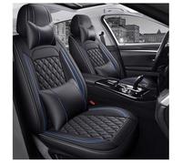 Juego Fundas Asiento Coche Cuero para BMW 1 Series 116i, Impermeable Cubreasientos Delanteros Traseros Protectores Interior Accesorios,F/Black-Blue-Deluxe Edition