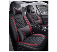 Juego Fundas Asiento Coche Cuero para BMW X1 2013-2025, Impermeable Cubreasientos Delanteros Traseros Protectores Interior Accesorios,B/Black-Red-Deluxe Edition