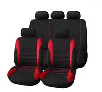 Juego Fundas Asiento para Fiat para 500x para Palio para Panda para Tempra Alfombrilla Asiento Trasero Coche Protectora Cojín Perro(Red)