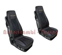Juego Fundas Asientos Similpelle Para Camión DAF Negro/Beige Lampa