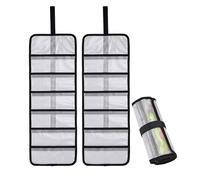 Juego Fundas enrollables para señuelos, 6 Bolsillos Impermeable Malla Vinilo, Plegable Resistente a la abrasión para Agua Salada