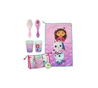 ARTESANÍA CERDÁ Neceser de viaje Gabby's Dollhouse Rosa 23x15x8 cm, gran capacidad, cremallera