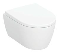 Juego Geberit iCon para WC suspendido, Rimfree, incl. asiento de WC, forma cerrada, saliente acortado, 502.381., Color: Blanco alpino mate - 502.381.JT.1