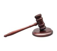 Juego genérico de mazo y bloque de madera maciza, martillo de juez marrón for subasta en salas de audiencias y uso legal