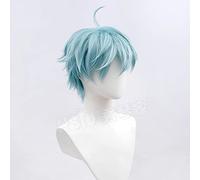 Juego Genshin Impact Cosplay Chongyun Wig Ice Azul Fibra DE Pelo Corte Pelo SINTÉTICO Sintetico + Marca Wig Red