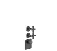 Juego Gessi Inciso Wellness para termostato oculto de 3/4 de alto rendimiento, montaje vertical, 2 vías separadas, 58344187, Color: Bronce antiguo