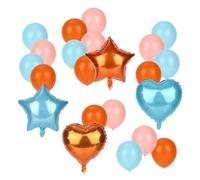 Juego Globos Corista, Incluye 2 Corazón 2 Estrella y 18 Globos Redondos Decoración Divertida para Fiestas con Temática de Corista Ideal para Cumpleaños Halloween y Bodas